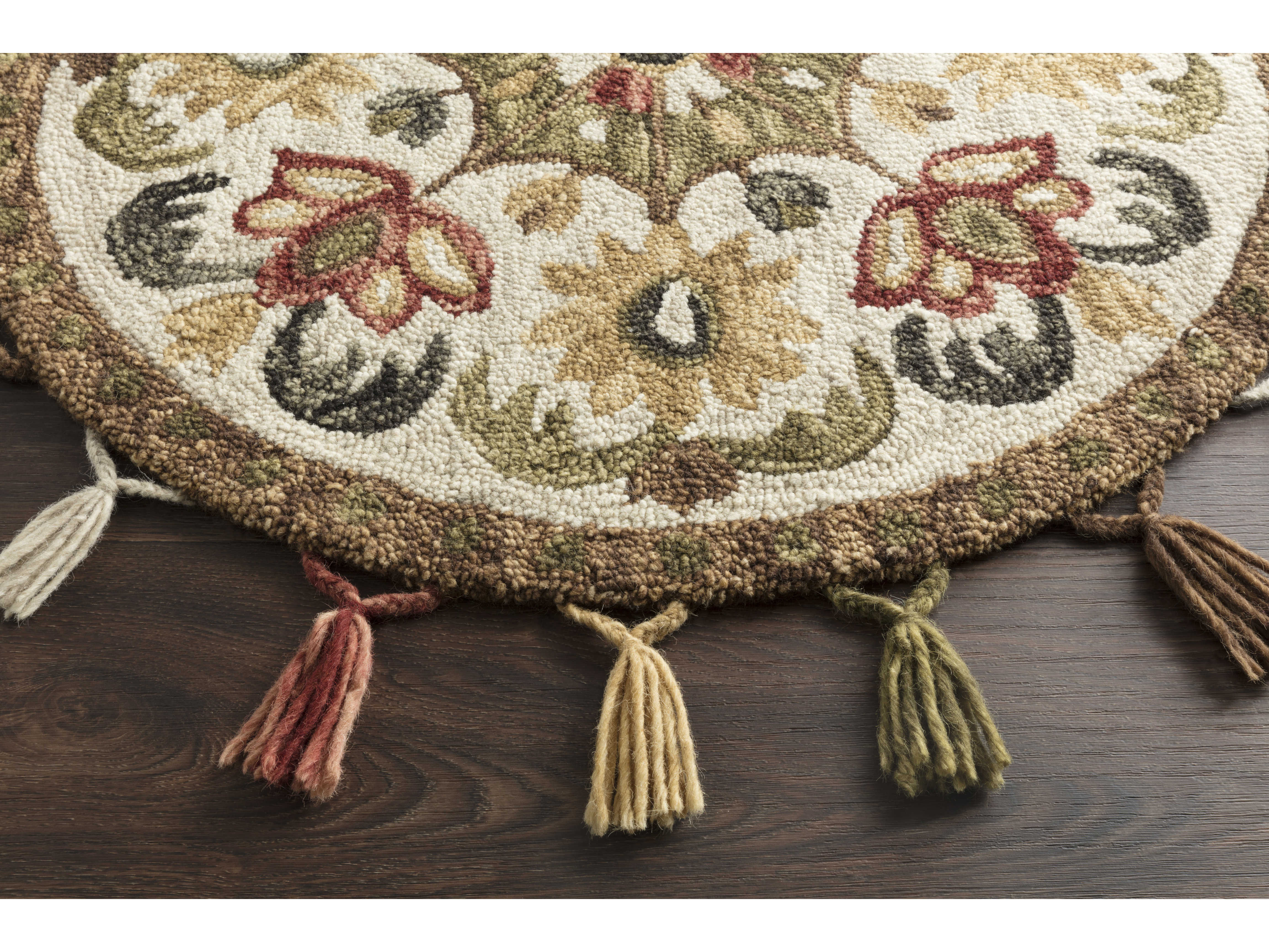 Loloi Rugs Remy Olive / Multi Round Area Rug LLREMYRU13OLMLROU