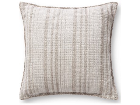 Loloi Rugs Ivory / Beige 22" x 22" Chris Loves Julia Pillow