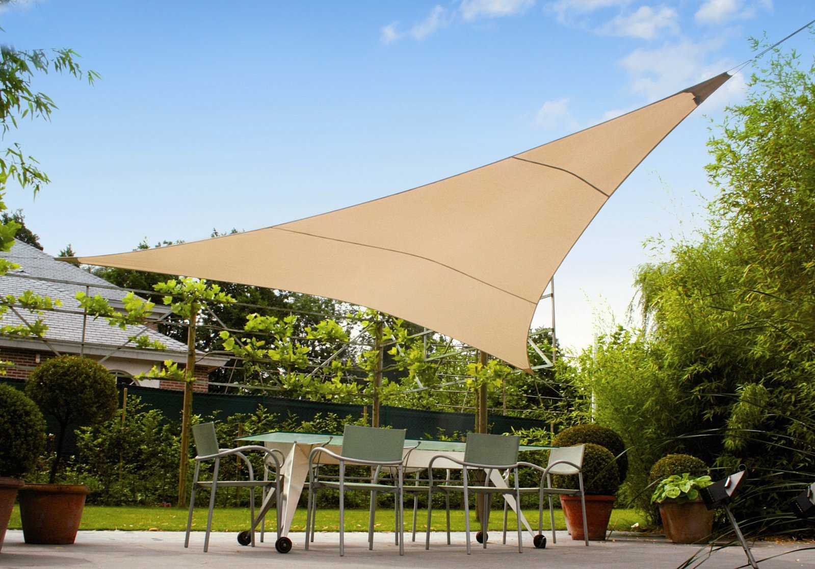 Luxury Umbrellas Ingenua 13 Foot Triangular Anodized Aluminum Shade