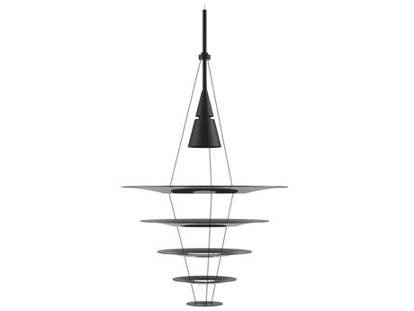 Louis Poulsen Enigma 1-Light Black Tiered Pendant