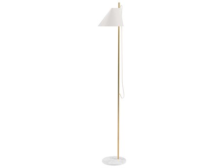 Louis Poulsen Yuh Brass White Floor Lamp
