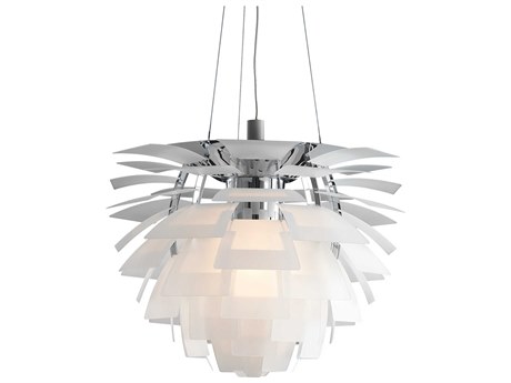 Louis Poulsen PH-Artichoke 1-Light Clear Glass Chrome Pendant