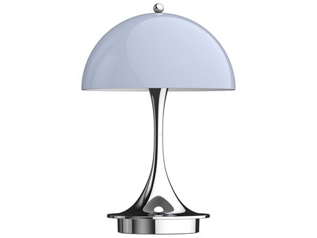 Louis Poulsen Panthella Opal Acrylic Silver Table Lamp