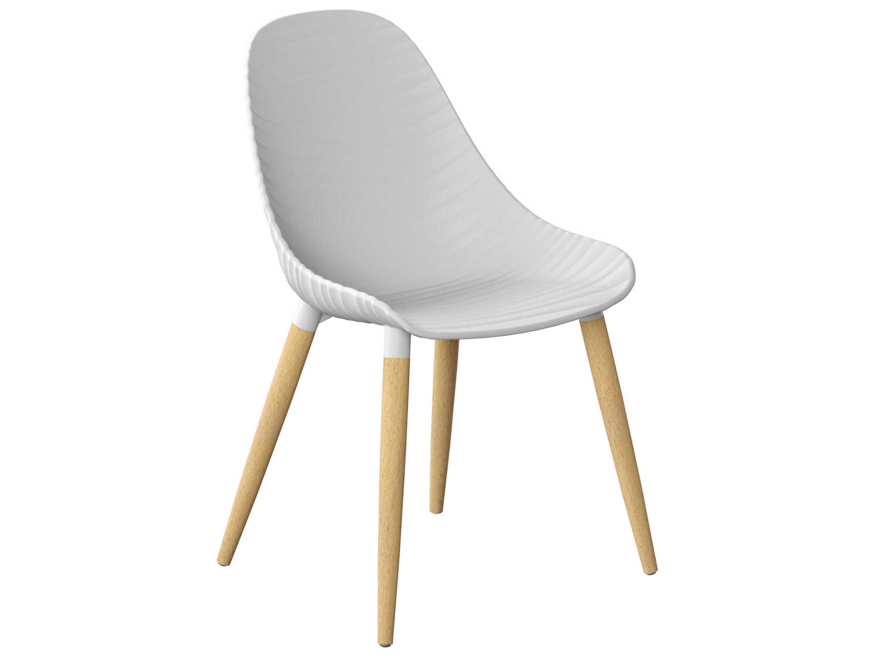 Lifestyle Garden Stream White Recycled Plastic Dining Chair Set of 4