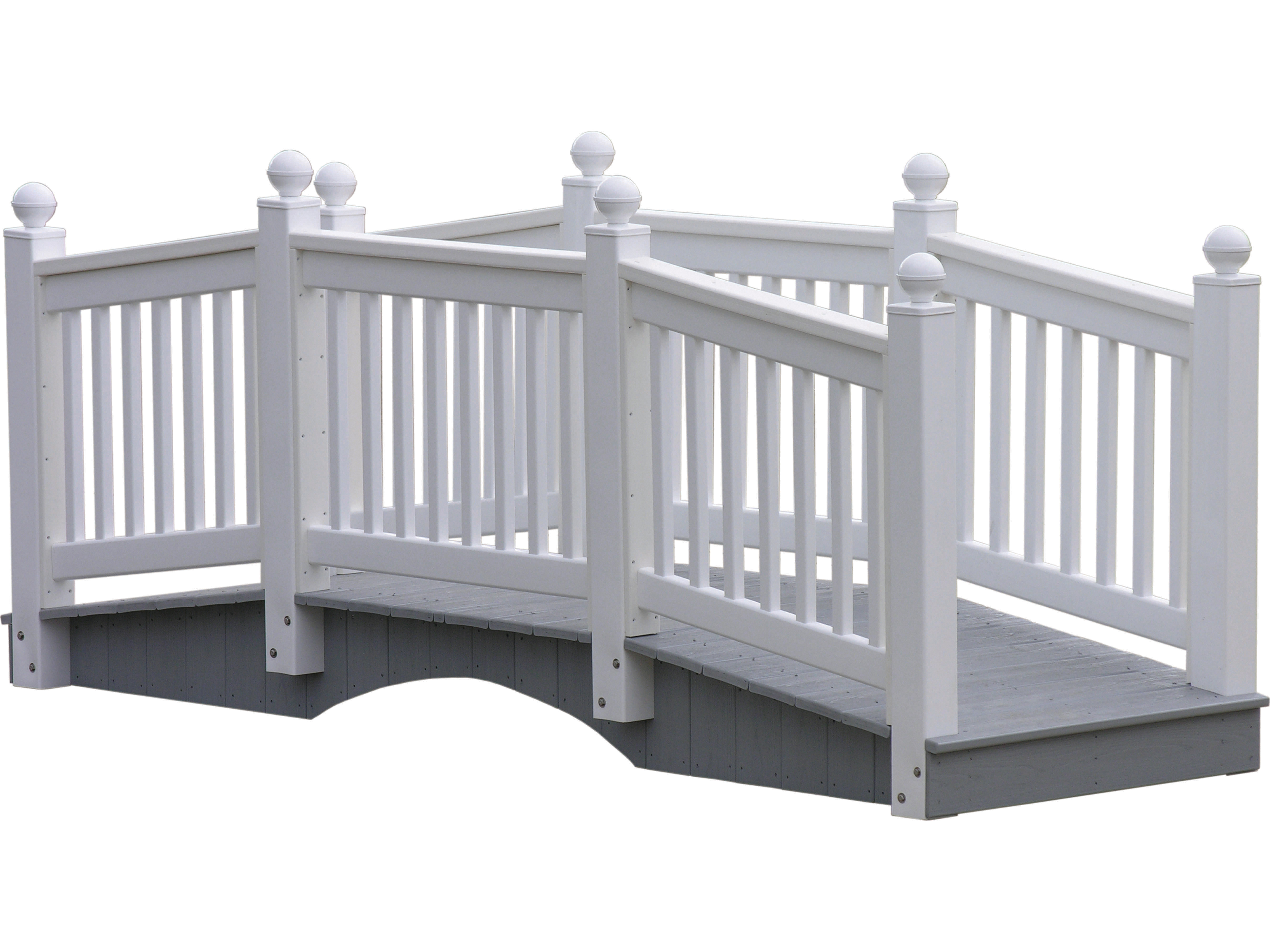 LuxCraft Recycled Plastic 10' Vinyl Bridge White 10CVBWHITE