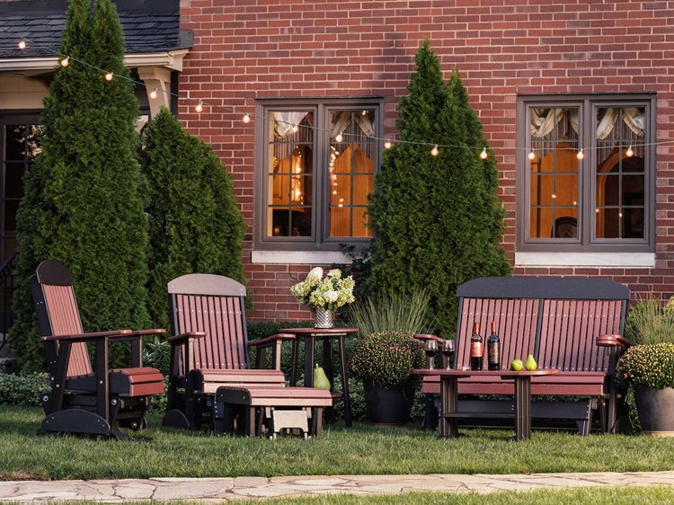 LuxCraft Recycled Plastic Outdoor Patio Lounge Set