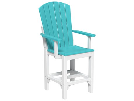 LuxCraft Recycled Plastic Adirondack Counter Height Arm Chair