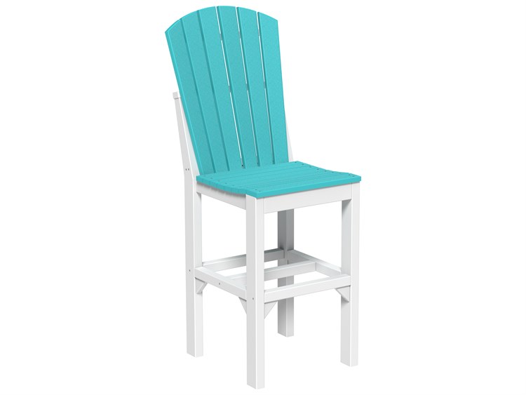 LuxCraft Recycled Plastic Adirondack Bar Height Side Patio Chair