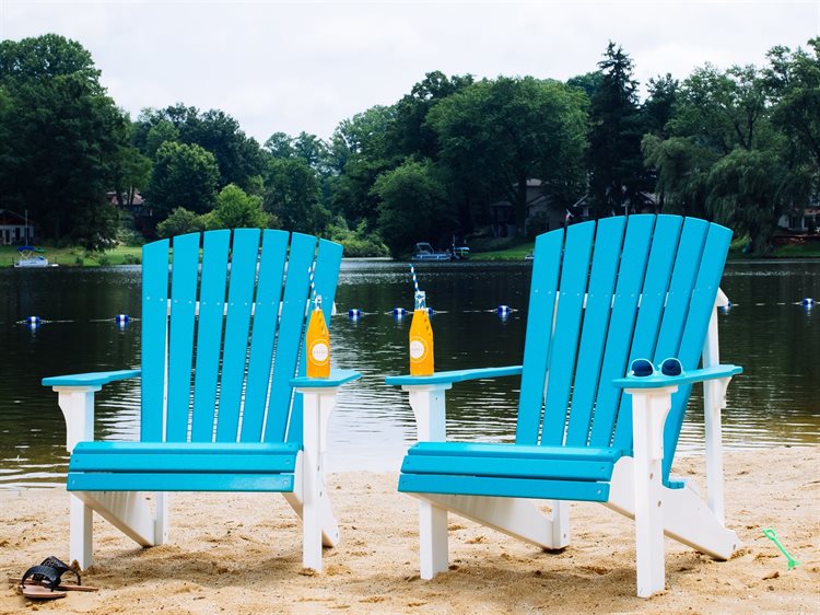 LuxCraft Recycled Plastic Adirondack Chair Lounge Set