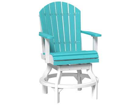 LuxCraft Recycled Plastic Adirondack Swivel Counter Height Chair