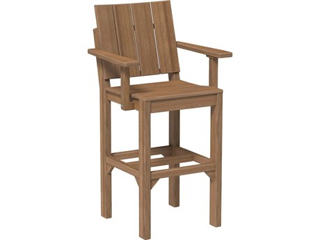 LuxCraft Recycled Plastic Urban Bar Height Arm Chair