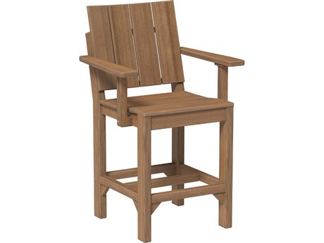 LuxCraft Recycled Plastic Urban Counter Height Arm Chair