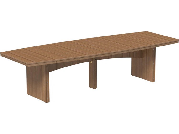 LuxCraft Recycled Plastic Urban 4' x 10' Oval Bar Height Table with Umbrella Hole