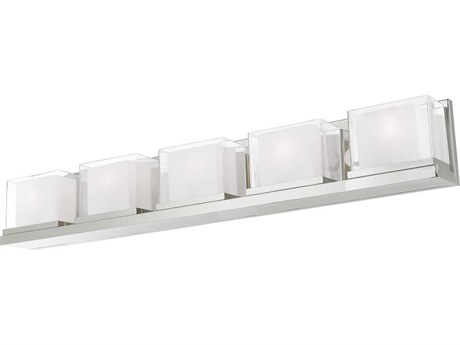 Livex Lighting Duval 5-Light Polished Chrome Glass Vanity Light