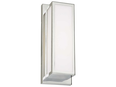 Livex Lighting Sutter 1-Light Polished Chrome White Glass LED Wall Sconce