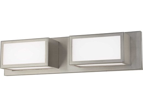 Livex Lighting Sutter 2-Light Brushed Nickel Glass LED Vanity Light