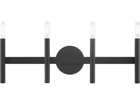 Livex Lighting Copenhagen 4-Light Black Vanity Light