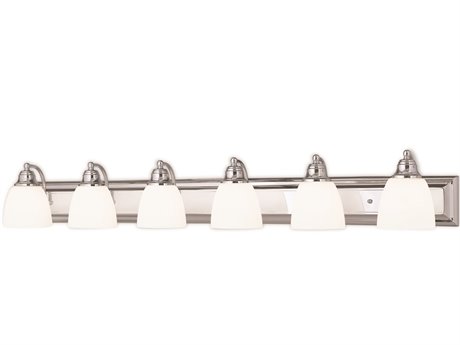 Livex Lighting Springfield 6-Light Polished Chrome Glass Vanity Light