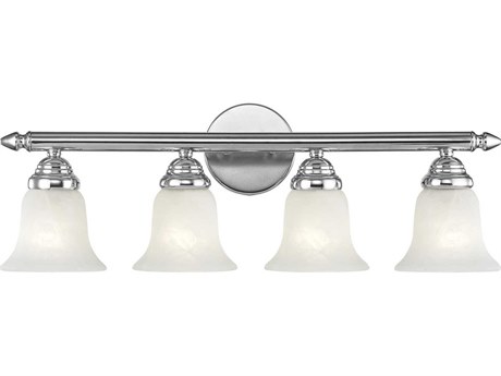 Livex Lighting Neptune 4-Light Polished Chrome Glass Vanity Light