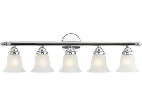 Livex Lighting Neptune 5-Light Polished Chrome Glass Vanity Light