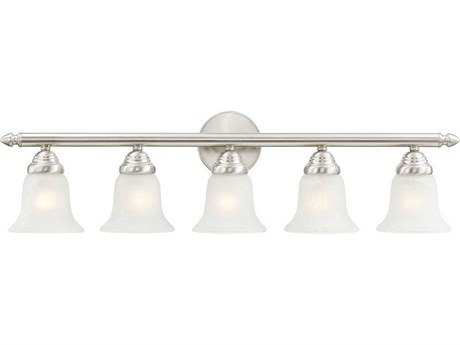 Livex Lighting Neptune 5-Light Brushed Nickel Glass Vanity Light