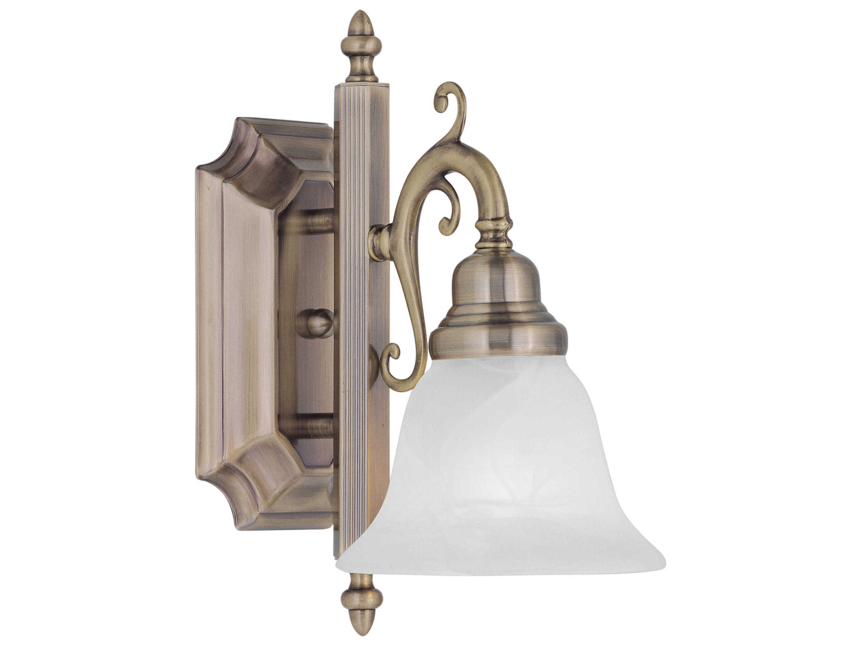 Livex Lighting French Regency Antique Brass 1light Wall Sconce LV128101