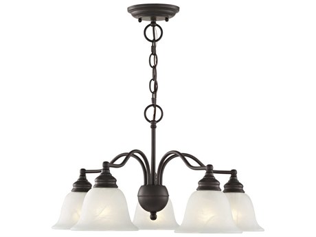 Livex Lighting Essex 5-Light Bronze Glass Bell Chandelier