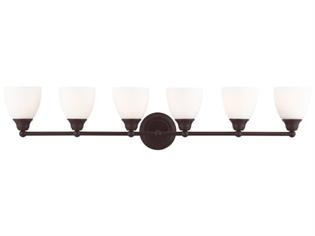 Livex Lighting Somerville 6-Light Bronze Glass Vanity Light