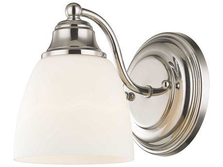 Livex Lighting Somerville 1-Light Polished Chrome Glass Wall Sconce
