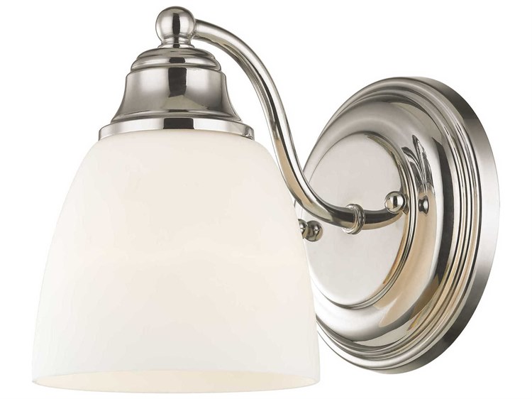 Photos - Chandelier / Lamp Livex Lighting Somerville 1-Light Polished Chrome Glass Wall Sconce 13671