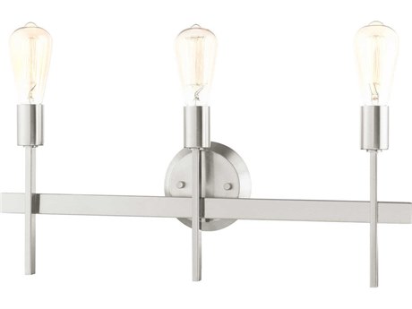 Livex Lighting Prague 3-Light Brushed Nickel Vanity Light