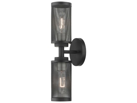 Livex Lighting Industro 2-Light Black Brushed Nickel Wall Sconce
