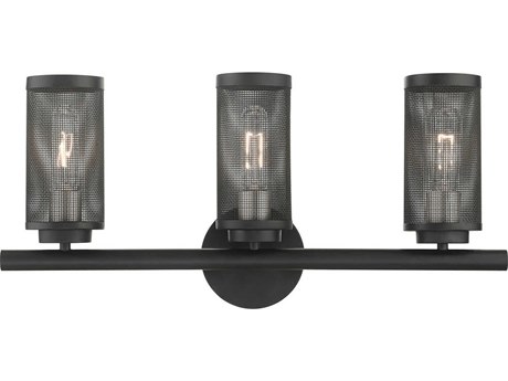 Livex Lighting Industro 3-Light Black Brushed Nickel Vanity Light