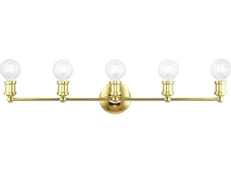 Livex Lighting Lansdale 5-Light Polished Brass Vanity Light