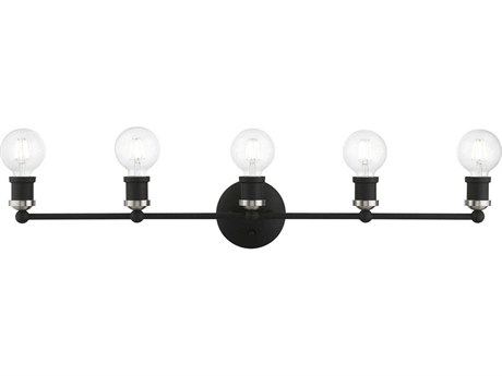 Livex Lighting Lansdale 5-Light Black Brushed Nickel Vanity Light