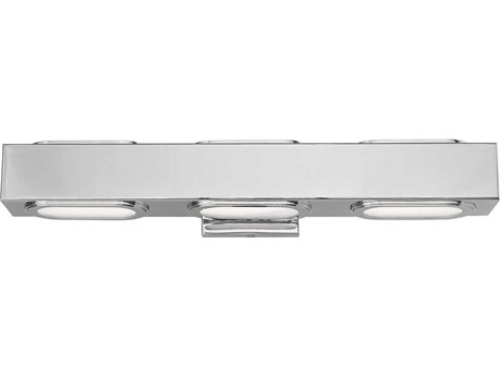 Livex Lighting Kimball 3-Light Polished Chrome Glass LED Vanity Light