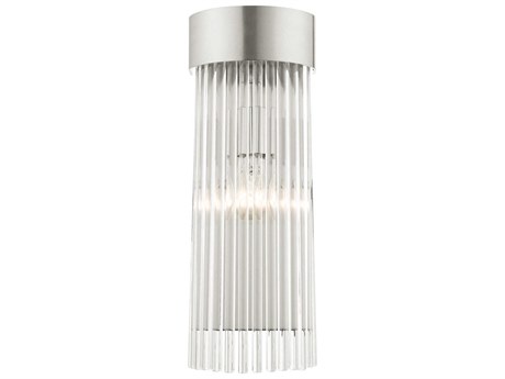 Livex Lighting Norwich 1-Light Brushed Nickel Crystal Wall Sconce