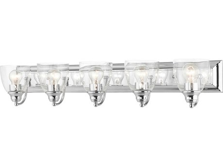 Livex Lighting Birmingham 5-Light Polished Chrome Glass Vanity Light