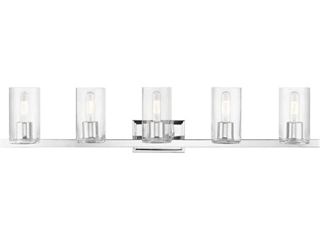 Livex Lighting Clarion 5-Light Polished Chrome Glass Vanity Light