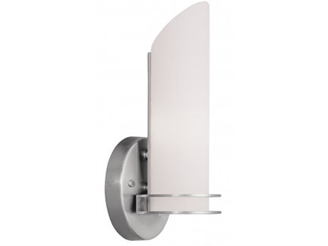 Livex Lighting Pelham 1-Light Brushed Nickel Glass Wall Sconce