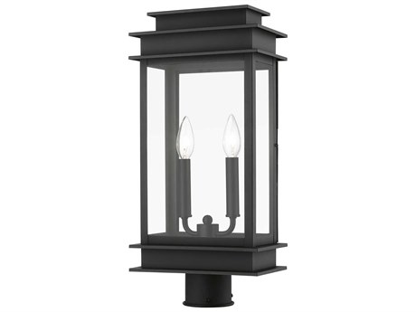 Livex Lighting Princeton Stainless Steel Reflector 2 - Light Outdoor Post Light