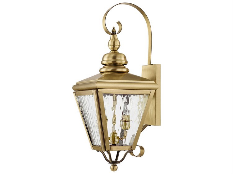 Livex Lighting Cambridge 2-Light Outdoor Wall Antique Brass 2