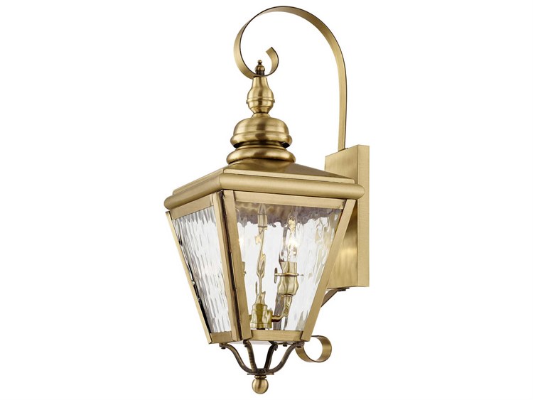 Livex Lighting Cambridge 2-Light Outdoor Wall Antique Brass 3