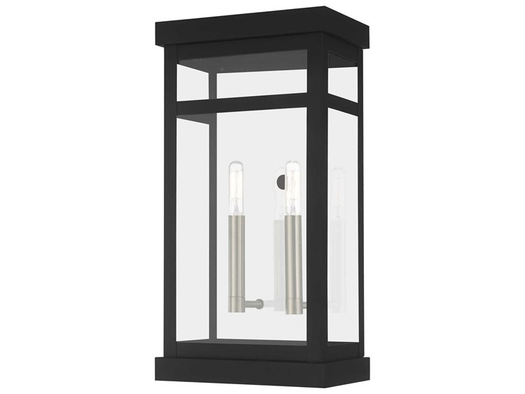 Livex Lighting Hopewell 2-Light Outdoor Wall Light Black 3