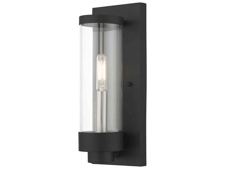 Photos - Floodlight / Street Light ADA Livex Lighting Hillcrest 1 - Light Outdoor Wall in Textured Black 20721-14 