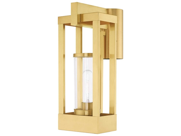 Livex Lighting Delancey 1-Light Outdoor Post Satin Brass 2