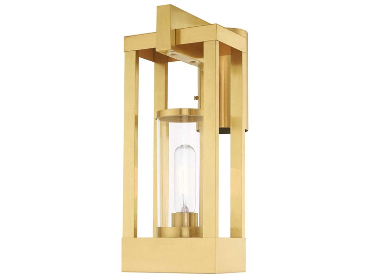 Livex Lighting Delancey 1-Light Outdoor Post Satin Brass 4