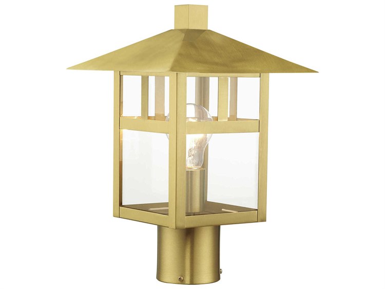 Livex Lighting Crestlake 1-Light Outdoor Post Light Gold 2
