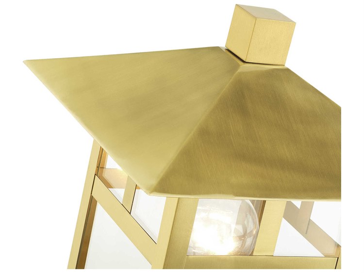 Livex Lighting Crestlake 1-Light Outdoor Post Light Gold 4