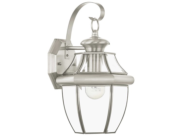 Livex Lighting Monterey Outdoor Wall Light Brushed Nickel 2